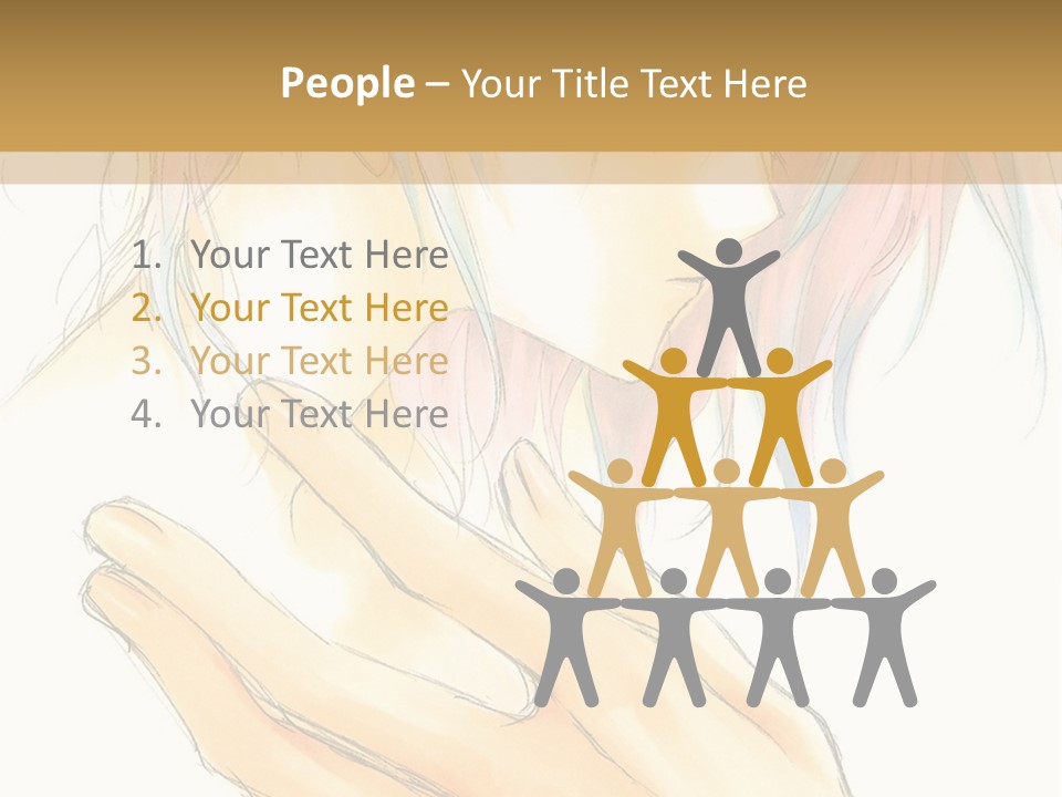 A Anime Character With Pink Hair And Blue Eyes PowerPoint Template