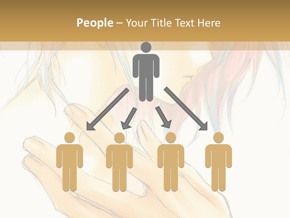 A Anime Character With Pink Hair And Blue Eyes PowerPoint Template