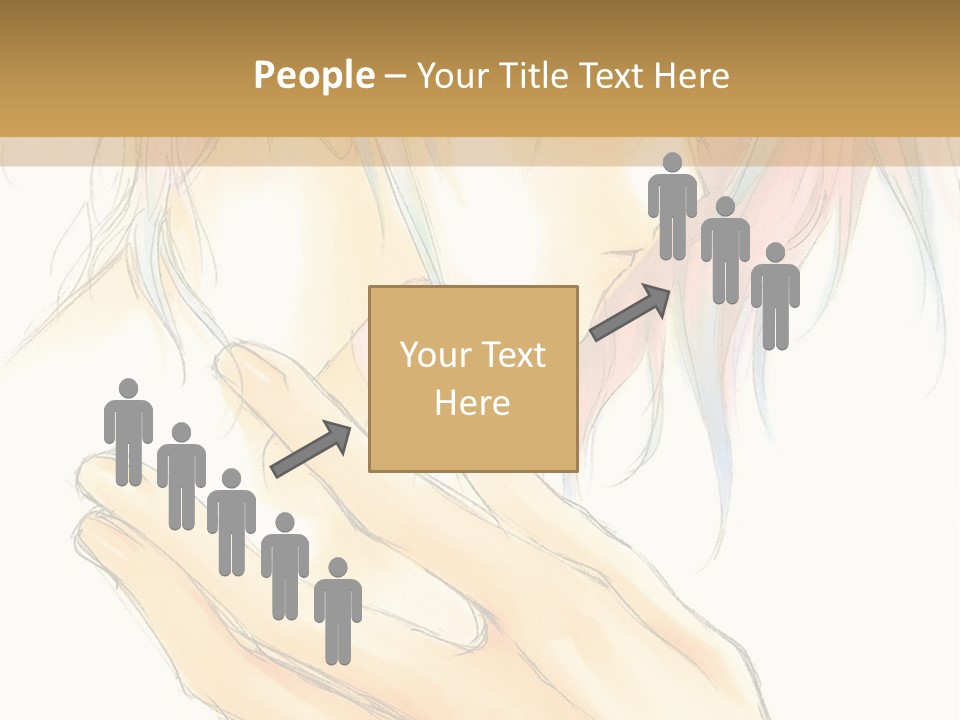 A Anime Character With Pink Hair And Blue Eyes PowerPoint Template