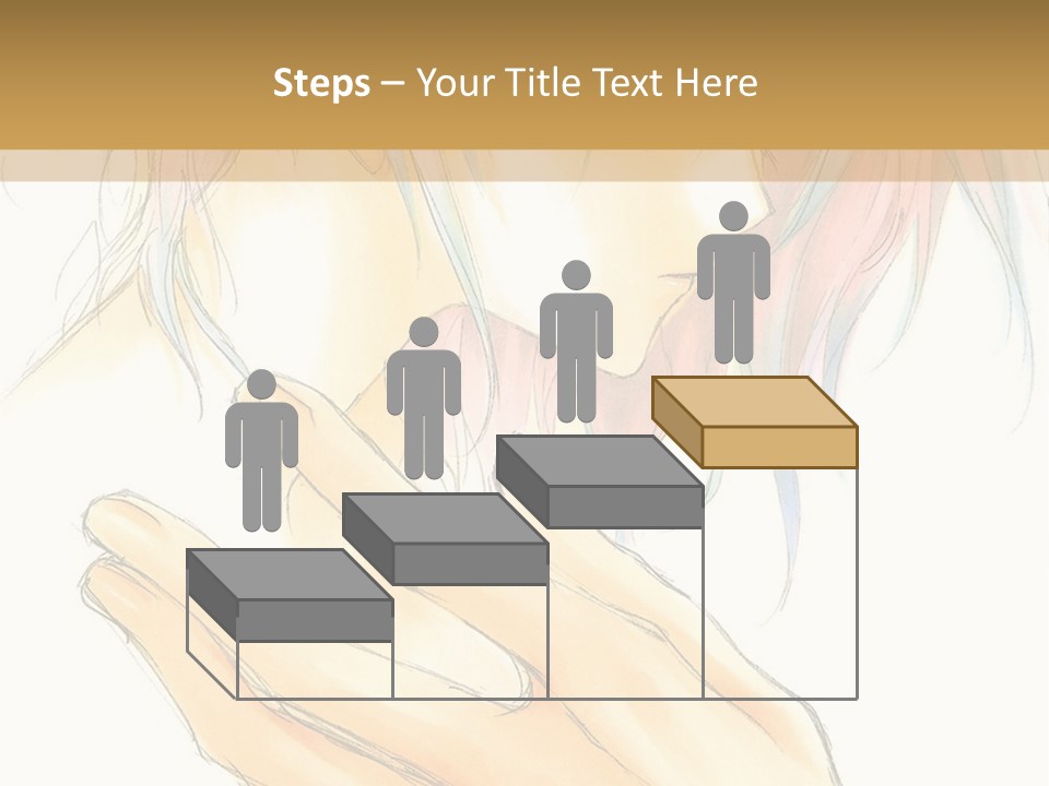 A Anime Character With Pink Hair And Blue Eyes PowerPoint Template