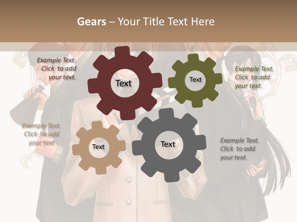 A Group Of People Standing Next To Each Other PowerPoint Template