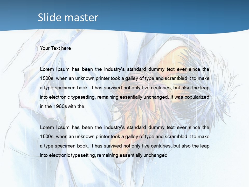 A Man Sleeping On A Bed With His Head In His Hands PowerPoint Template