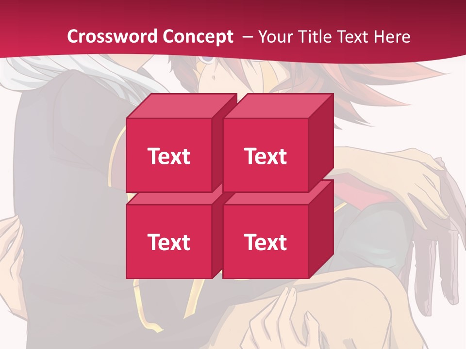 A Couple Of Anime Characters Hugging Each Other PowerPoint Template