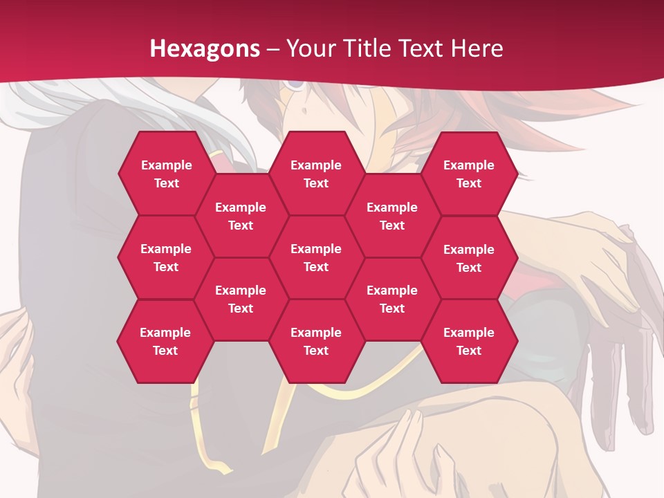 A Couple Of Anime Characters Hugging Each Other PowerPoint Template