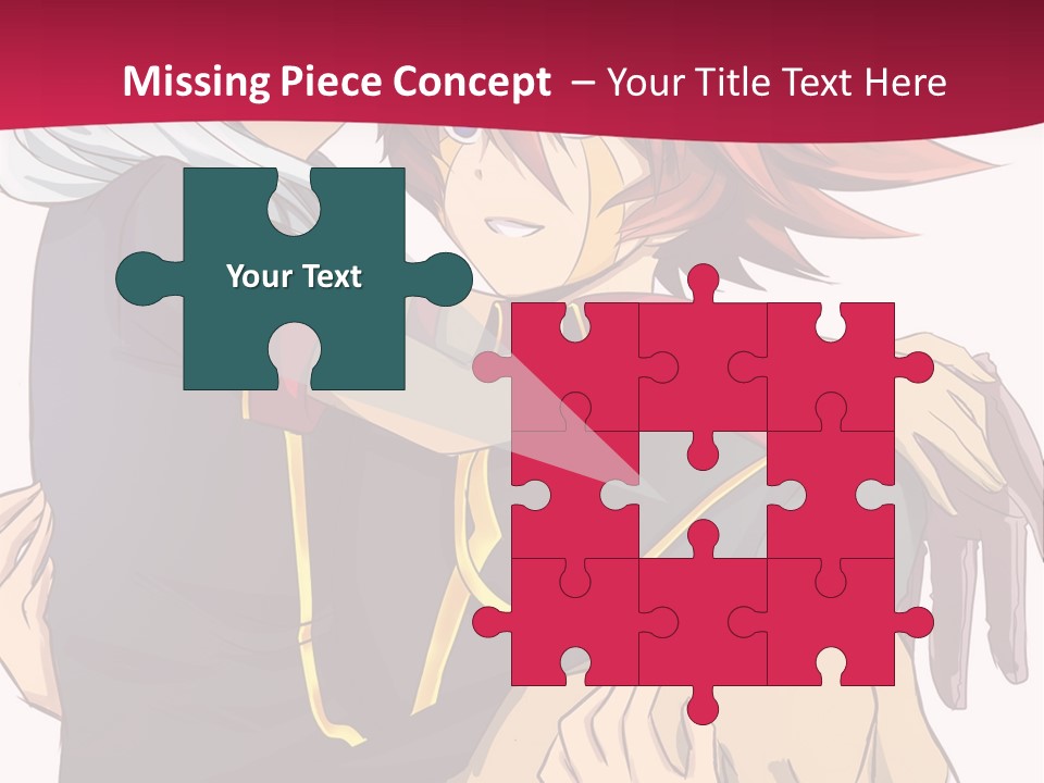A Couple Of Anime Characters Hugging Each Other PowerPoint Template