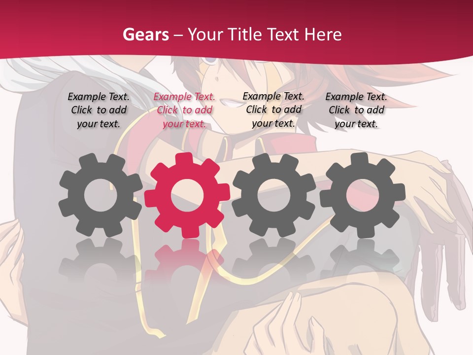 A Couple Of Anime Characters Hugging Each Other PowerPoint Template