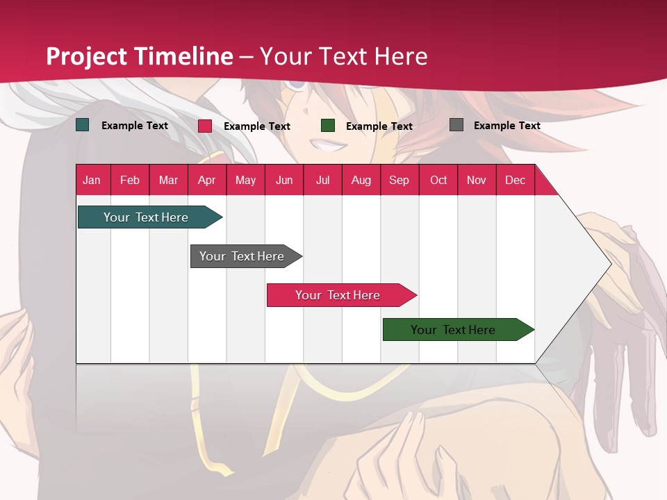 A Couple Of Anime Characters Hugging Each Other PowerPoint Template