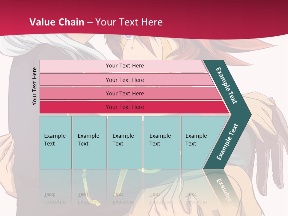 A Couple Of Anime Characters Hugging Each Other PowerPoint Template