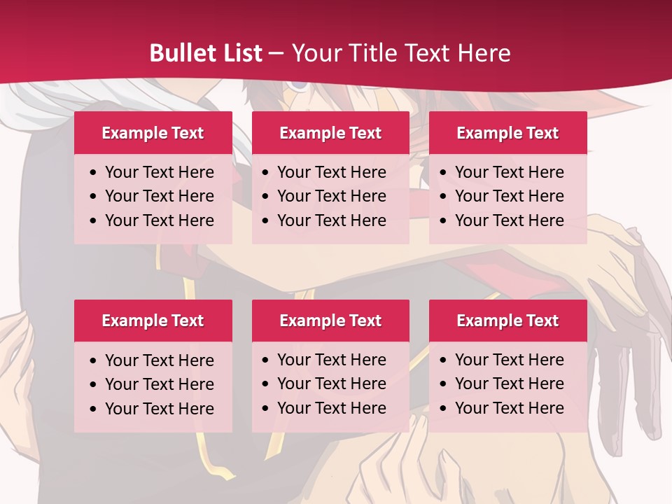 A Couple Of Anime Characters Hugging Each Other PowerPoint Template