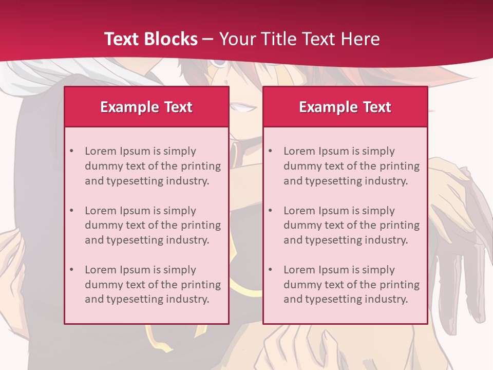 A Couple Of Anime Characters Hugging Each Other PowerPoint Template