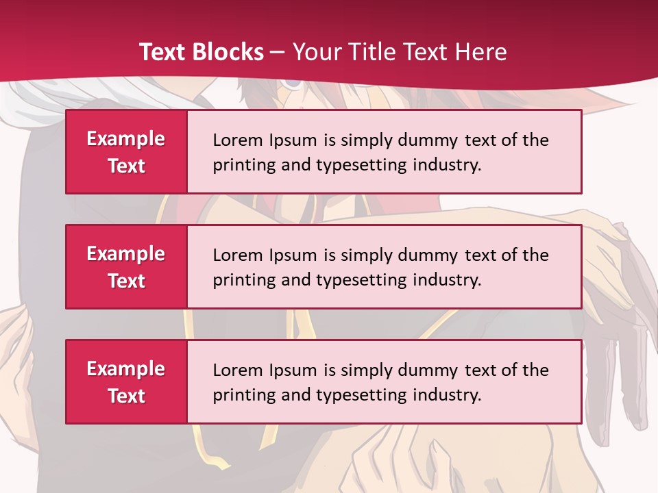 A Couple Of Anime Characters Hugging Each Other PowerPoint Template