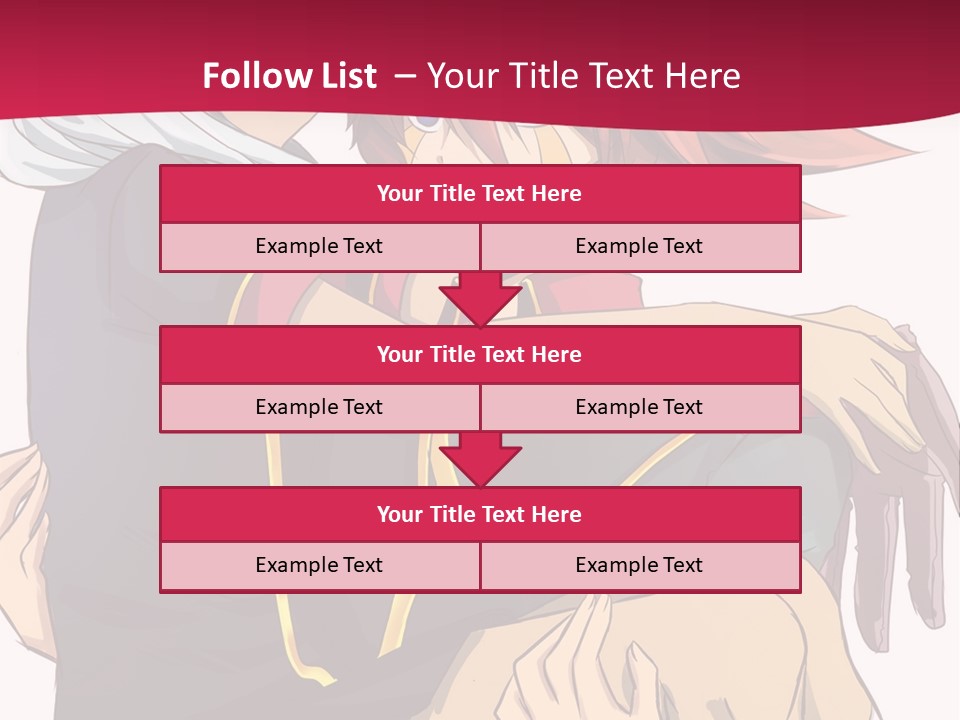 A Couple Of Anime Characters Hugging Each Other PowerPoint Template