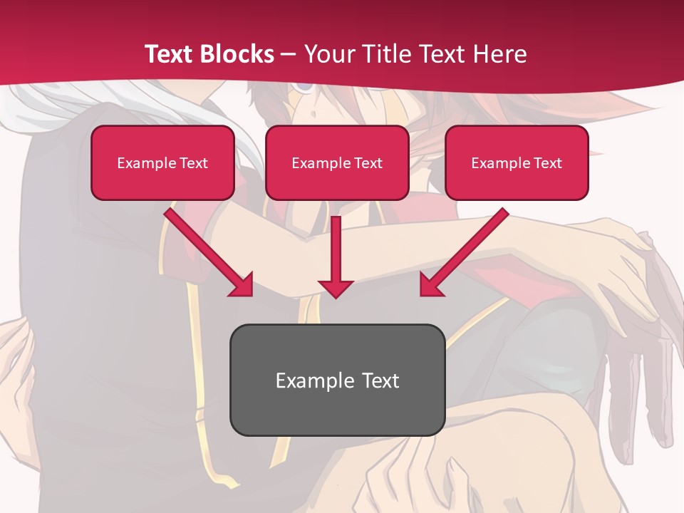 A Couple Of Anime Characters Hugging Each Other PowerPoint Template