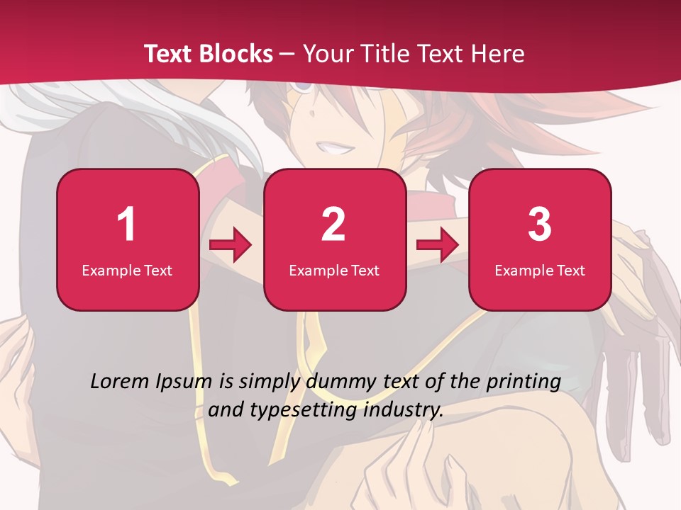 A Couple Of Anime Characters Hugging Each Other PowerPoint Template