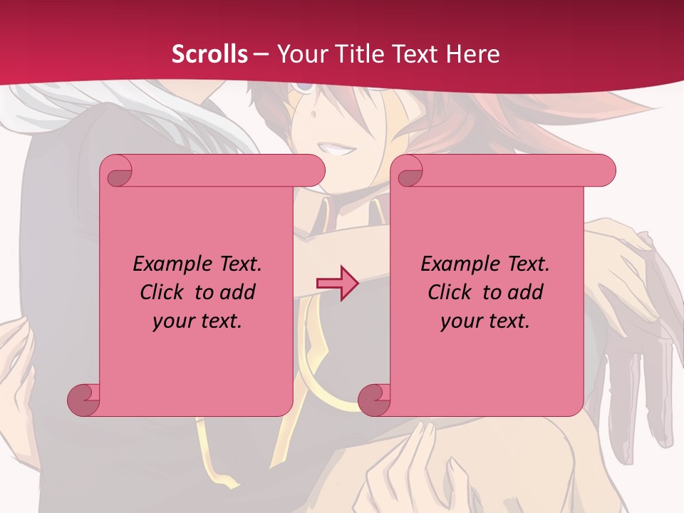 A Couple Of Anime Characters Hugging Each Other PowerPoint Template