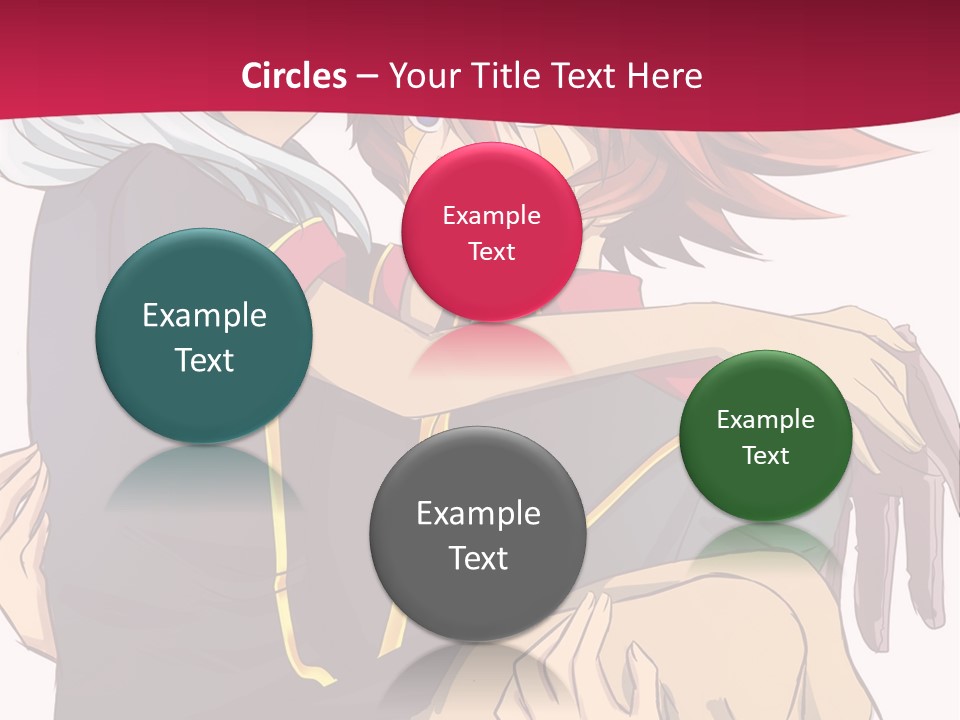 A Couple Of Anime Characters Hugging Each Other PowerPoint Template