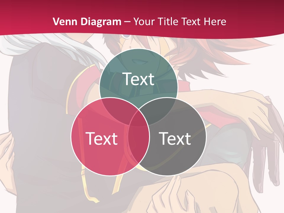 A Couple Of Anime Characters Hugging Each Other PowerPoint Template