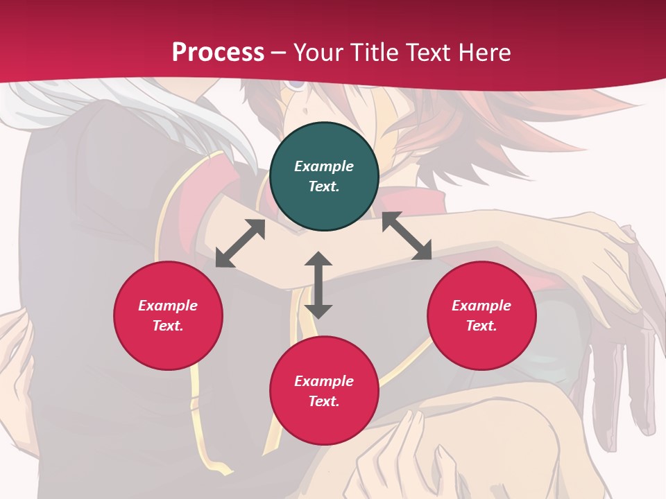 A Couple Of Anime Characters Hugging Each Other PowerPoint Template