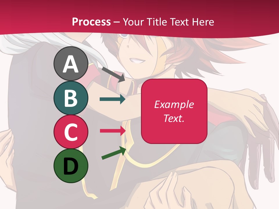 A Couple Of Anime Characters Hugging Each Other PowerPoint Template