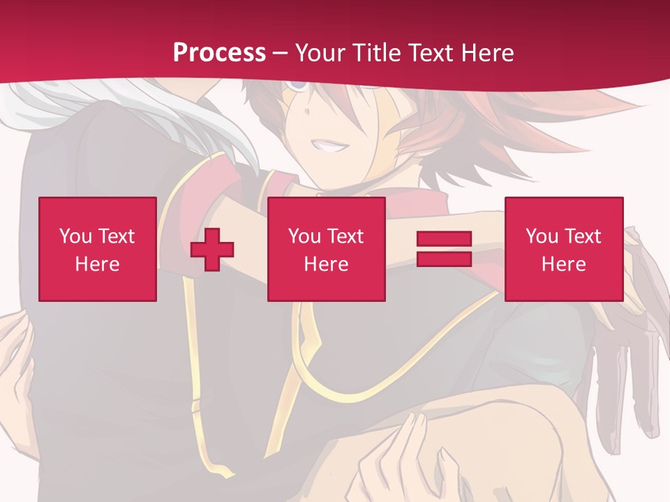 A Couple Of Anime Characters Hugging Each Other PowerPoint Template