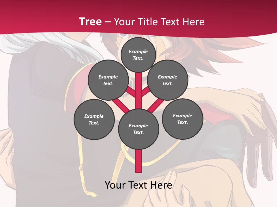 A Couple Of Anime Characters Hugging Each Other PowerPoint Template