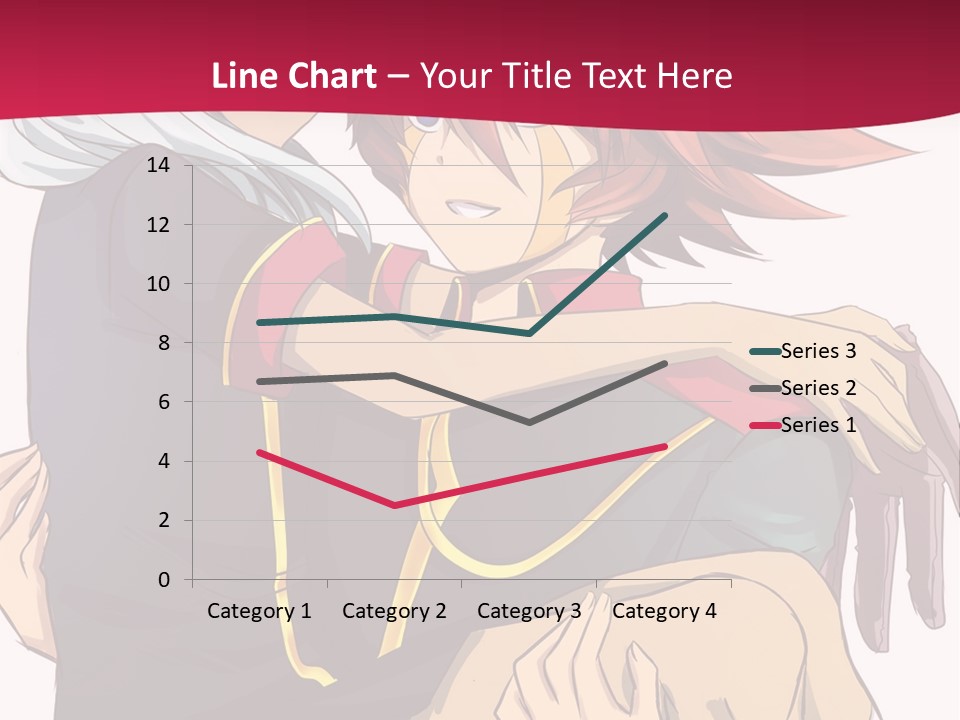A Couple Of Anime Characters Hugging Each Other PowerPoint Template