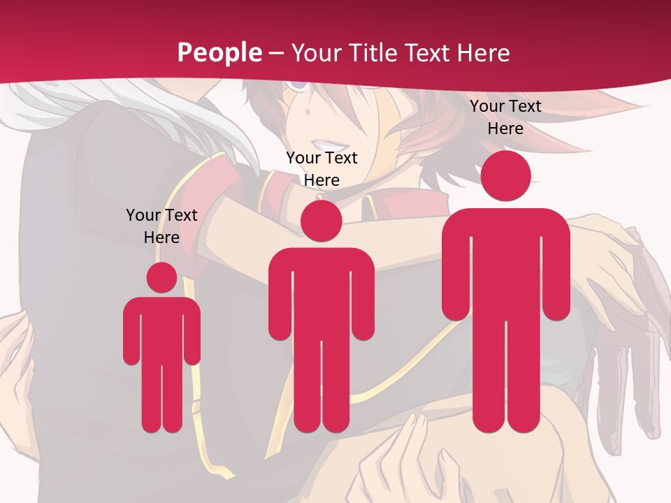 A Couple Of Anime Characters Hugging Each Other PowerPoint Template