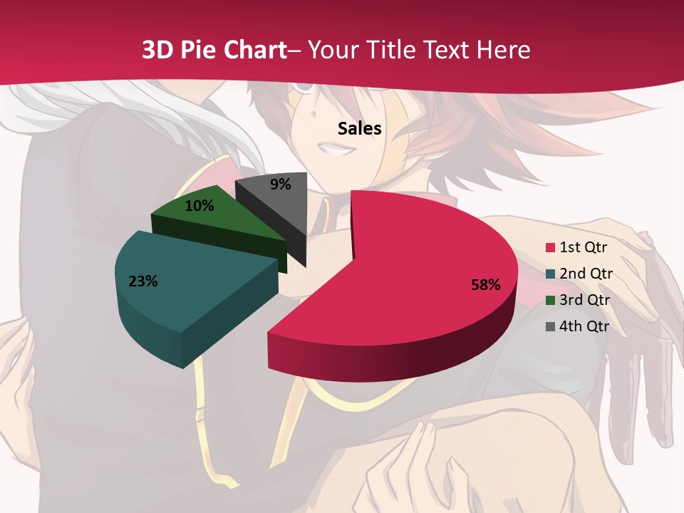 A Couple Of Anime Characters Hugging Each Other PowerPoint Template