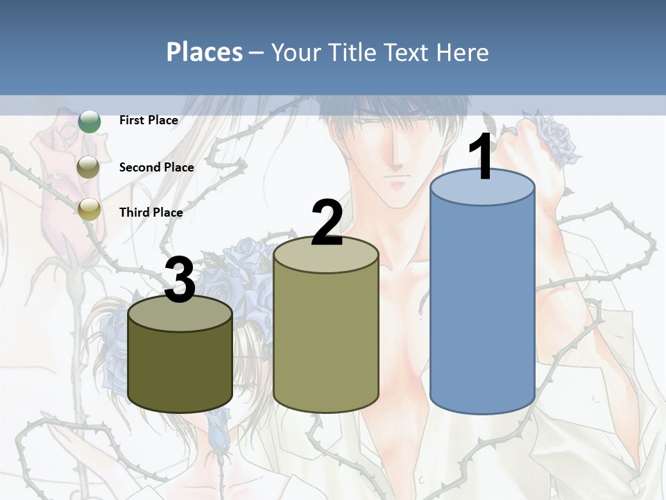 A Man And A Woman Holding Flowers Powerpoint Template PowerPoint Template