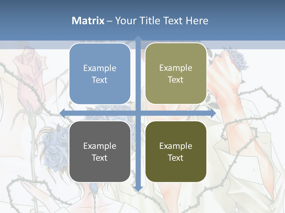 A Man And A Woman Holding Flowers Powerpoint Template PowerPoint Template