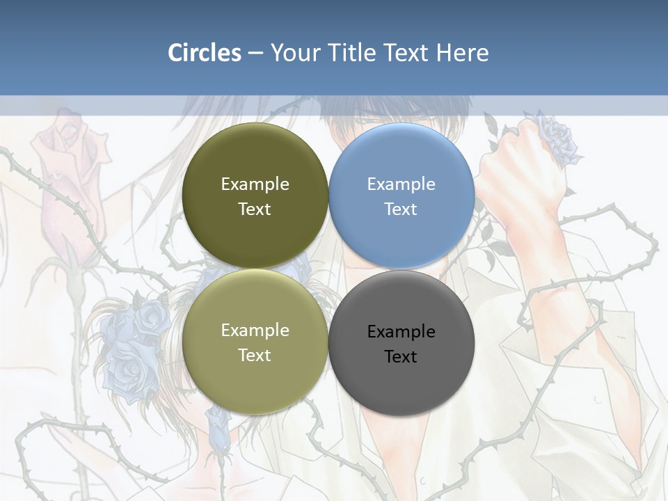 A Man And A Woman Holding Flowers Powerpoint Template PowerPoint Template