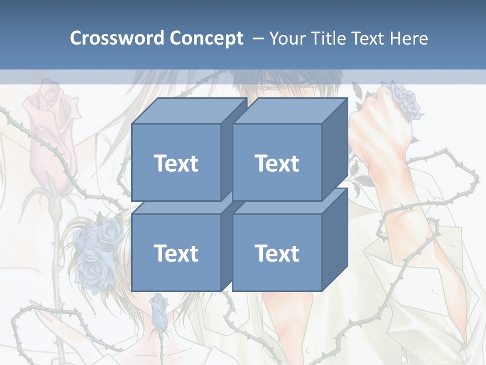 A Man And A Woman Holding Flowers Powerpoint Template PowerPoint Template