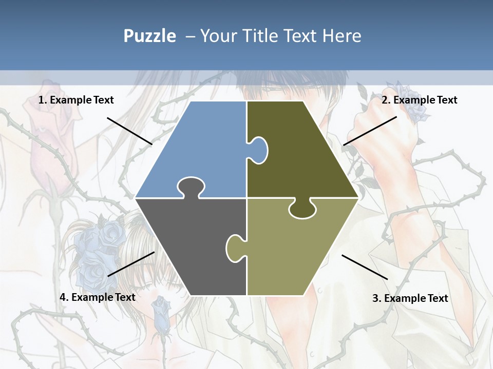 A Man And A Woman Holding Flowers Powerpoint Template PowerPoint Template