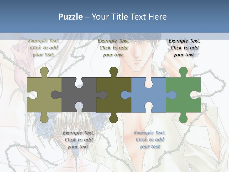 A Man And A Woman Holding Flowers Powerpoint Template PowerPoint Template