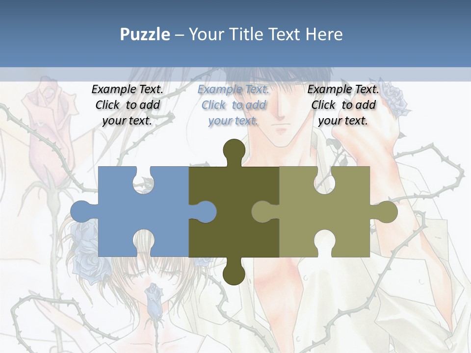 A Man And A Woman Holding Flowers Powerpoint Template PowerPoint Template