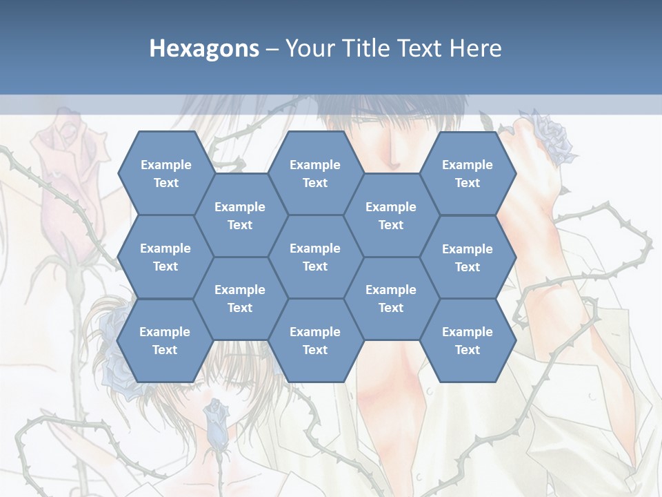 A Man And A Woman Holding Flowers Powerpoint Template PowerPoint Template