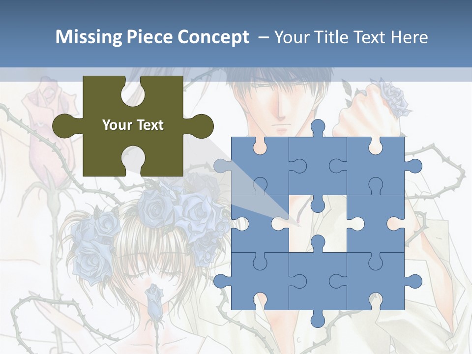 A Man And A Woman Holding Flowers Powerpoint Template PowerPoint Template