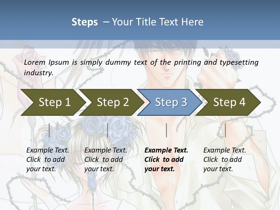 A Man And A Woman Holding Flowers Powerpoint Template PowerPoint Template