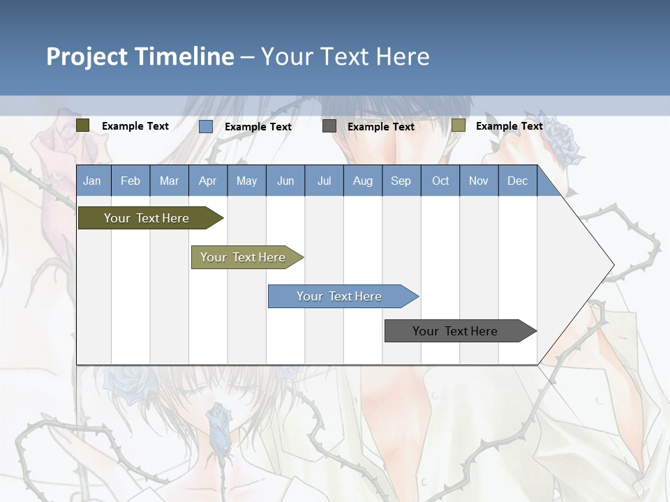 A Man And A Woman Holding Flowers Powerpoint Template PowerPoint Template