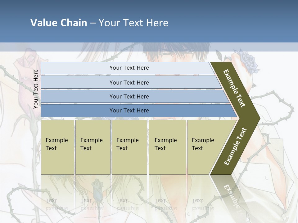 A Man And A Woman Holding Flowers Powerpoint Template PowerPoint Template