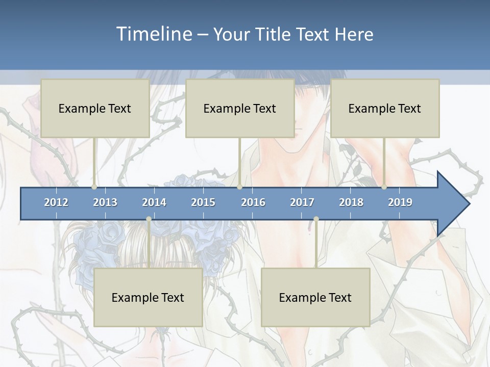 A Man And A Woman Holding Flowers Powerpoint Template PowerPoint Template