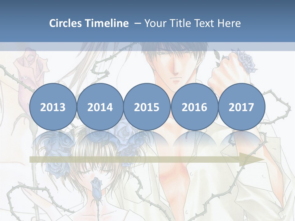 A Man And A Woman Holding Flowers Powerpoint Template PowerPoint Template