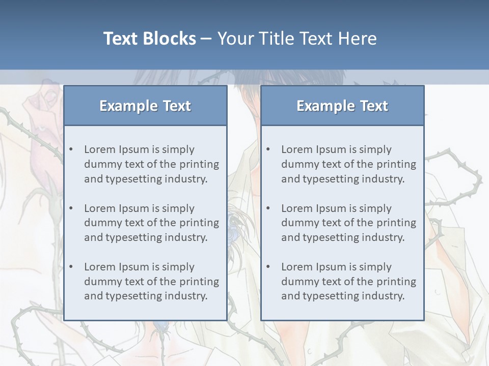 A Man And A Woman Holding Flowers Powerpoint Template PowerPoint Template