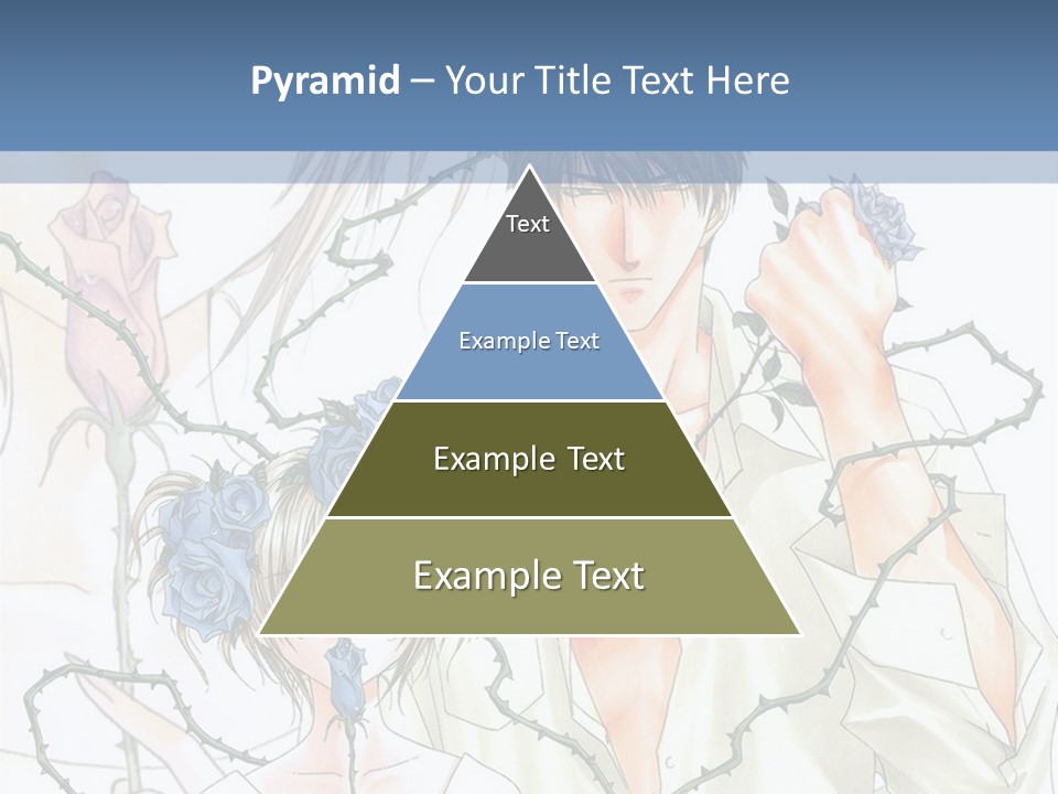 A Man And A Woman Holding Flowers Powerpoint Template PowerPoint Template