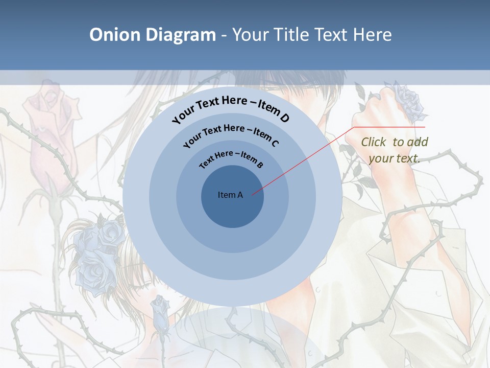 A Man And A Woman Holding Flowers Powerpoint Template PowerPoint Template