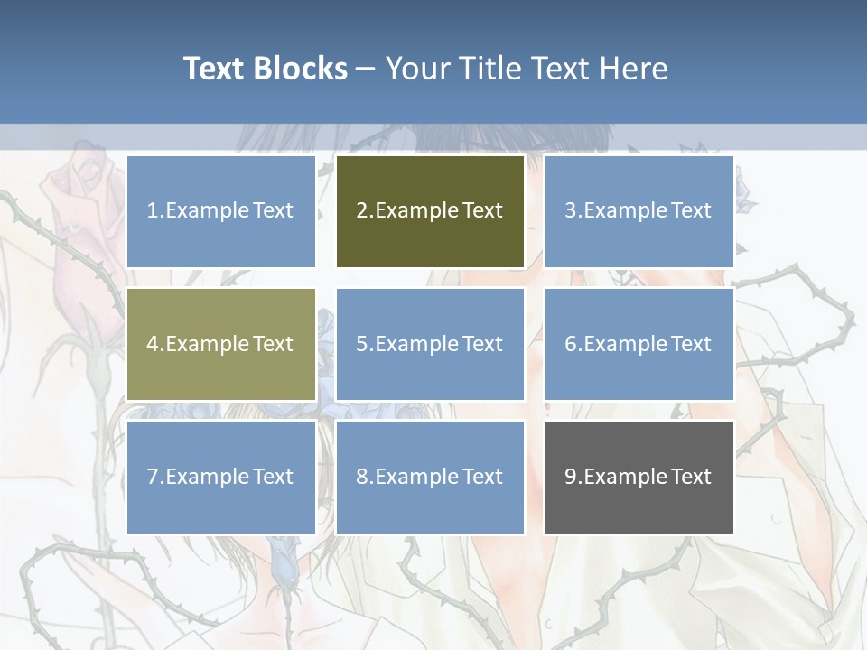 A Man And A Woman Holding Flowers Powerpoint Template PowerPoint Template