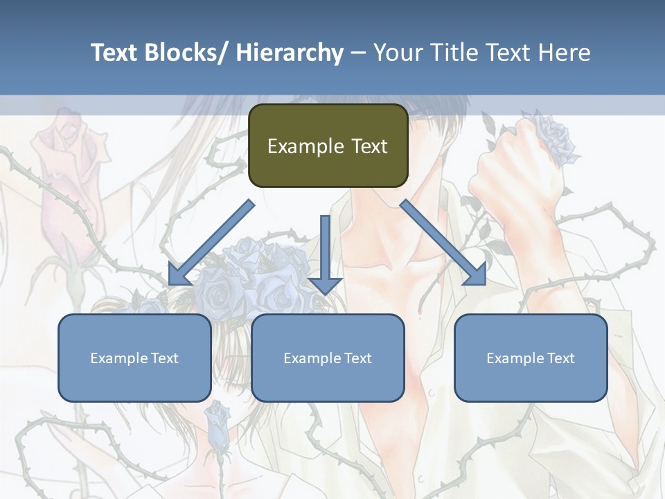 A Man And A Woman Holding Flowers Powerpoint Template PowerPoint Template