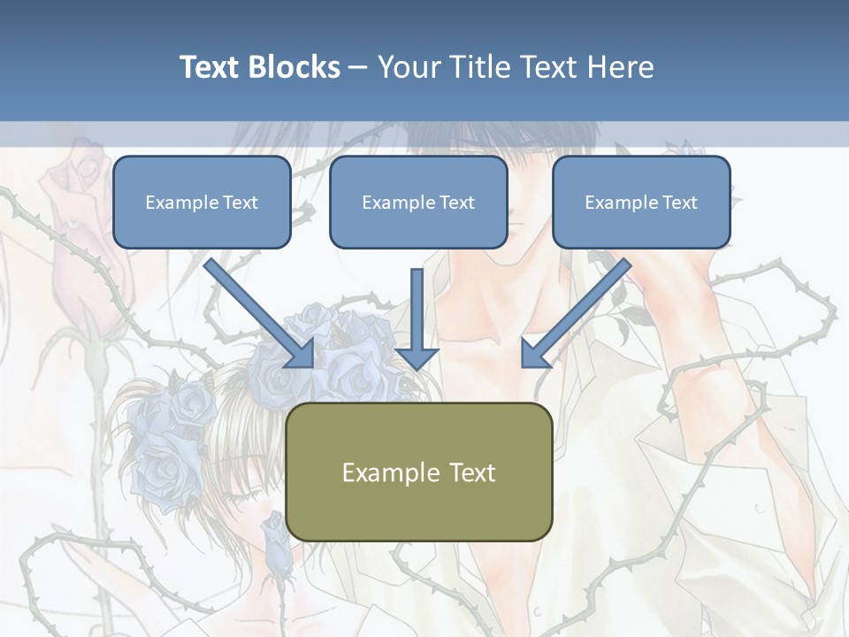 A Man And A Woman Holding Flowers Powerpoint Template PowerPoint Template