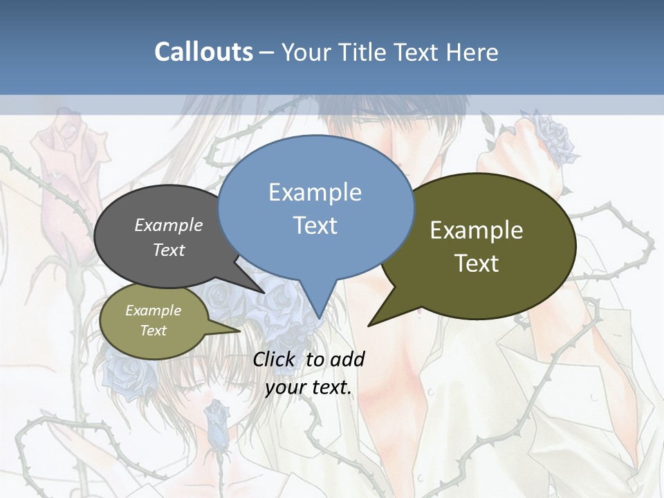 A Man And A Woman Holding Flowers Powerpoint Template PowerPoint Template