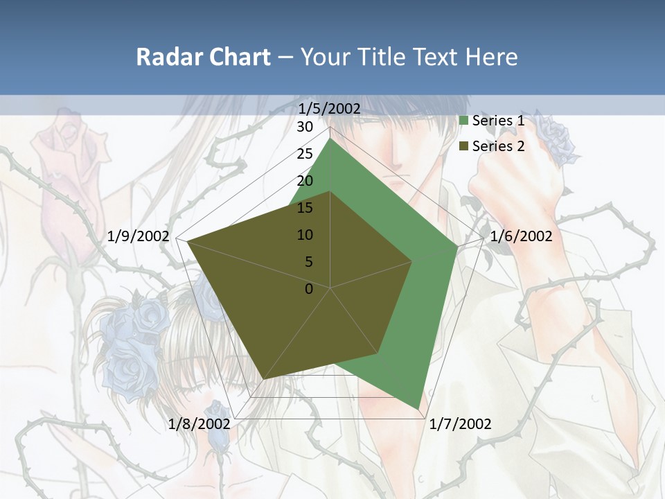 A Man And A Woman Holding Flowers Powerpoint Template PowerPoint Template